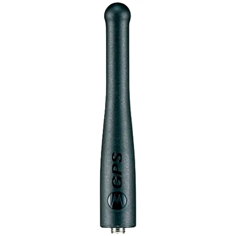 Motorola GPS antenna with a vertical, grip-style body and connector at the base