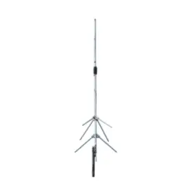 Vertical multi-element antenna on a tripod-style mount with several horizontal arms extending outward from the base