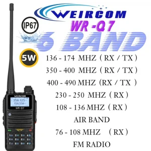 Weircom WR Q7 HT Dual Band 6 bands waterproof