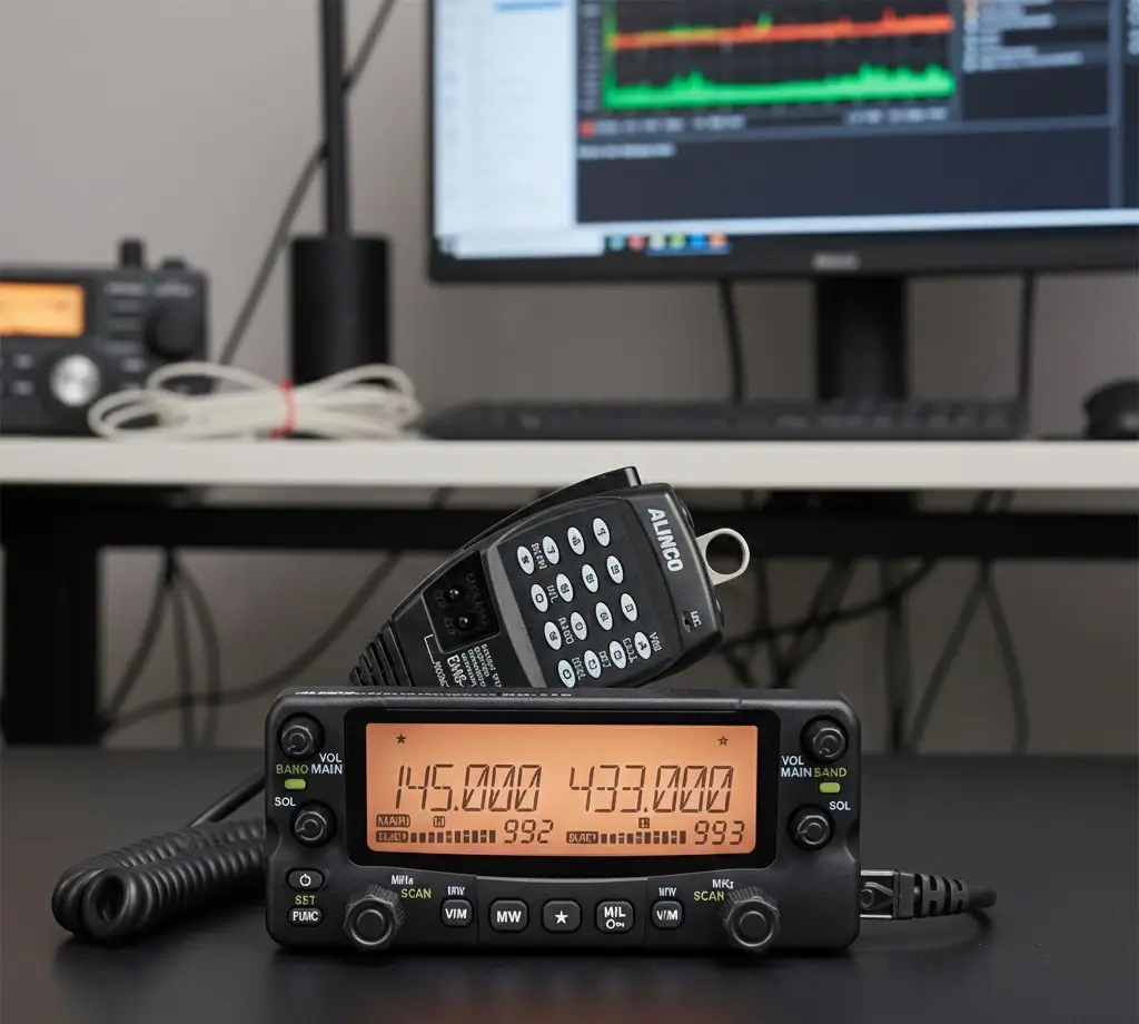 Alinco DR-735 - Rakomindo Radio rig dual band Alinco DR-735.