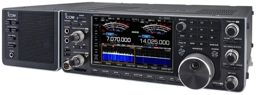Speaker external Icom SP-41 original dengan radio SSB Icom IC-7610.