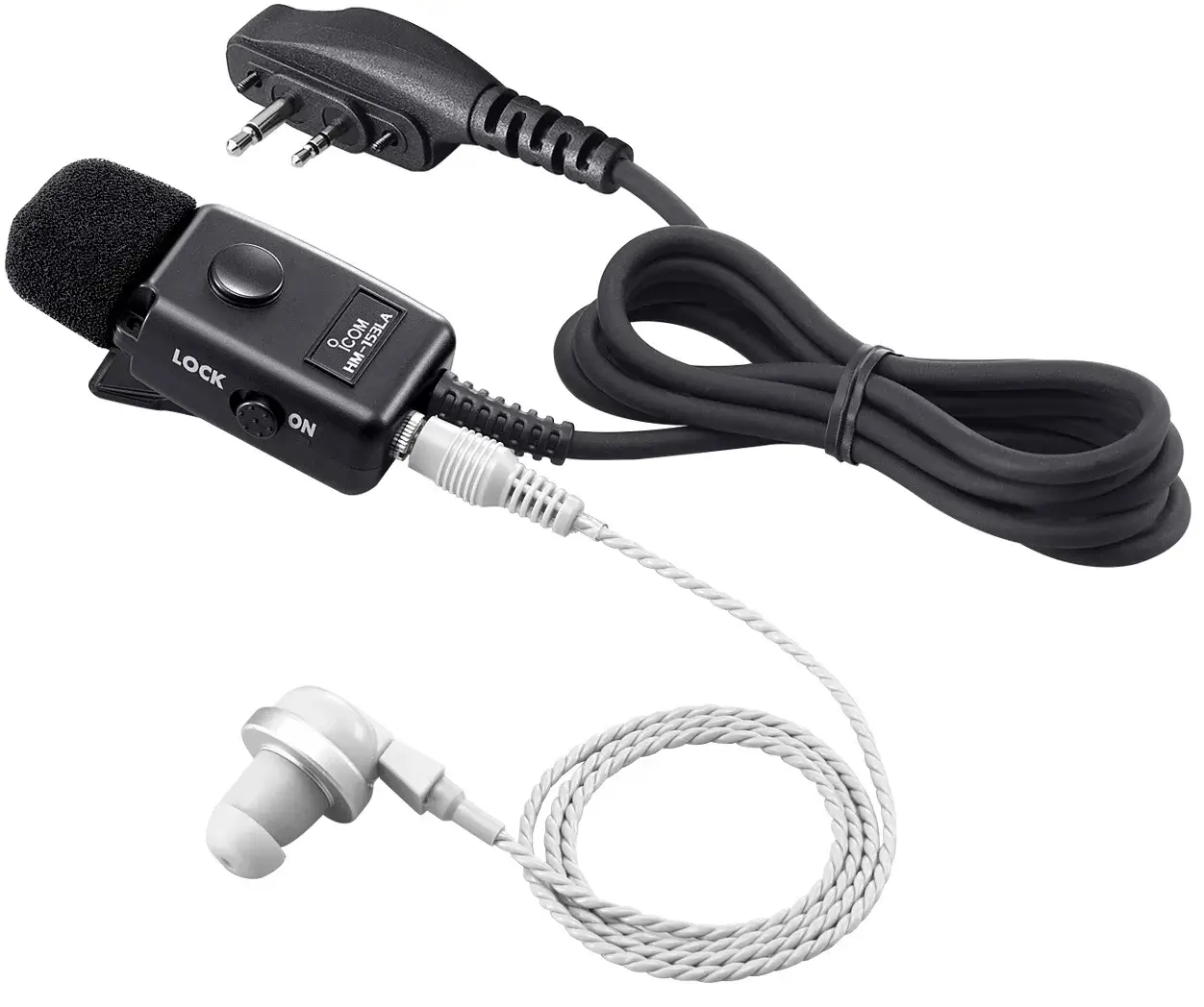Icom HM-153LA - Rakomindo Earphone microphone Icom HM-153LA untuk handy talky Icom IC-U86.