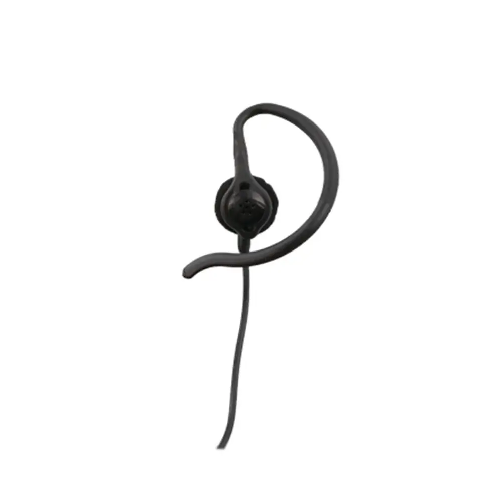 Icom HM-257LS - Rakomindo Black over-the-ear headset microphone with a flexible boom and cord hanging down