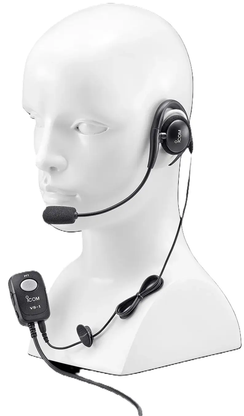 Icom HS-94 - Rakomindo Ilustrasi pemakaian headset Icom HS-94.